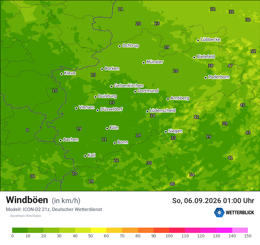 Maximale Windböen
