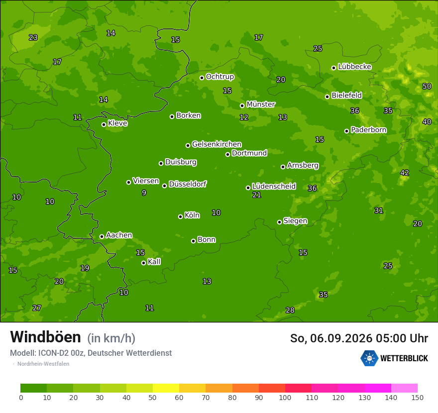 Maximale Windböen