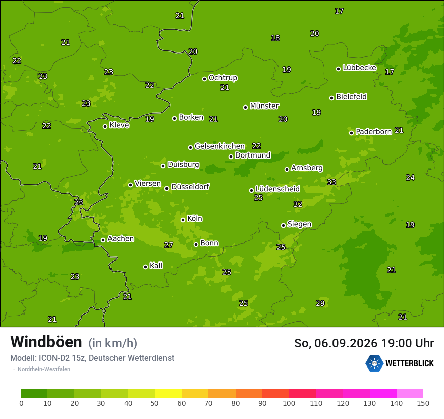 Maximale Windböen