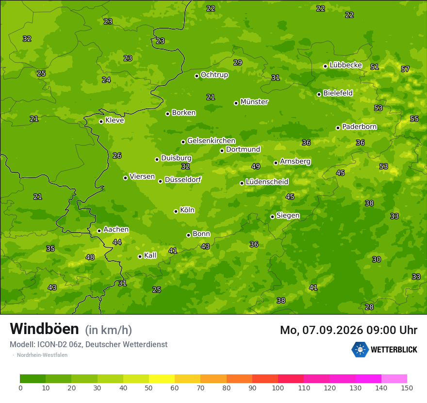 Maximale Windböen