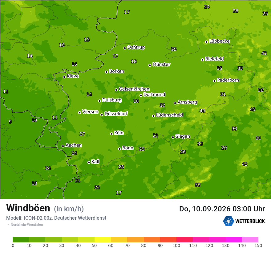 Maximale Windböen