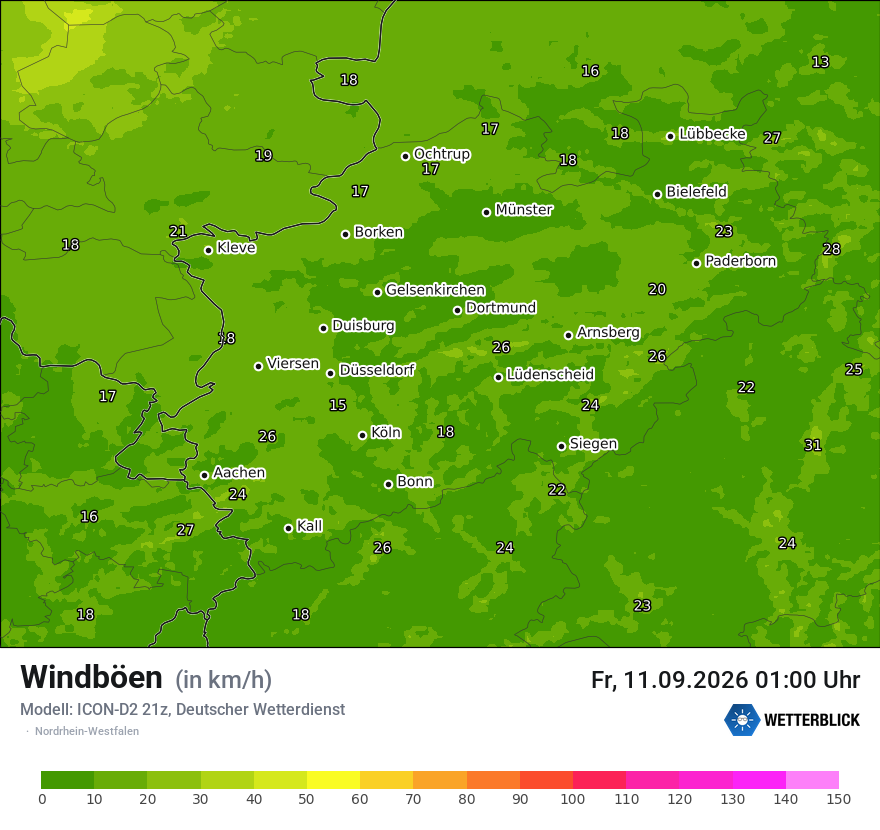 Maximale Windböen
