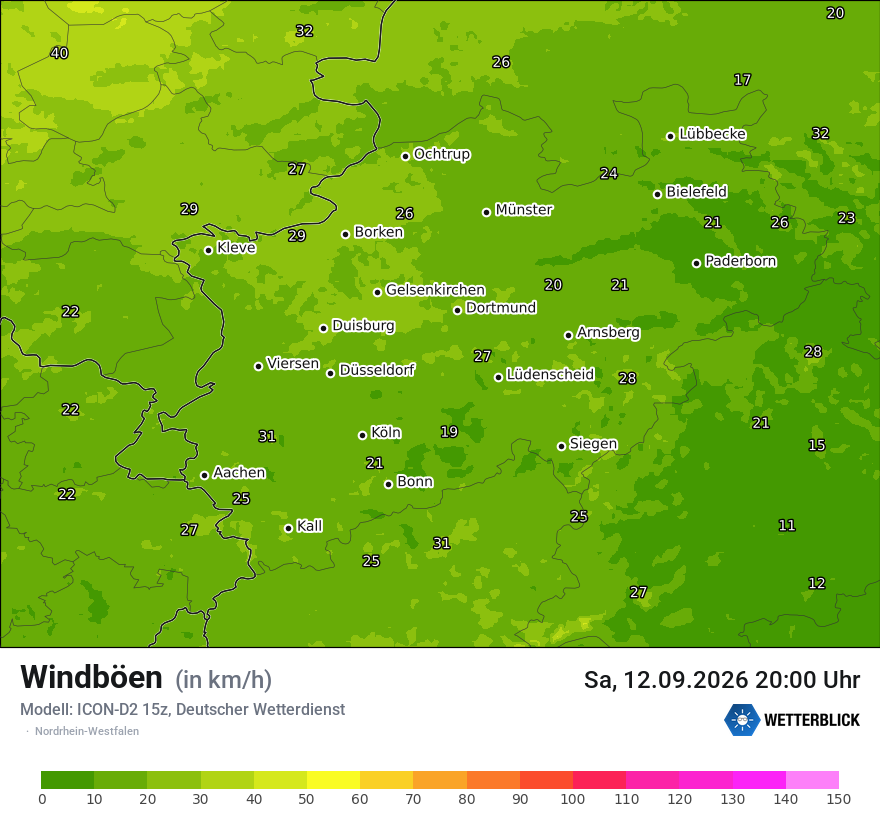Maximale Windböen