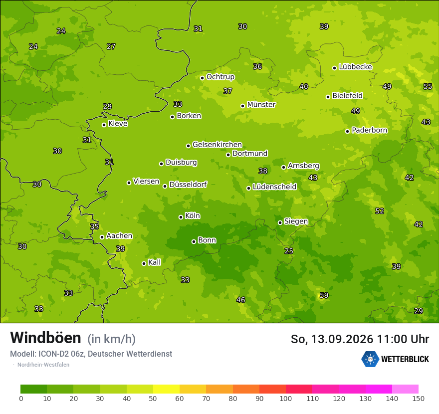 Maximale Windböen
