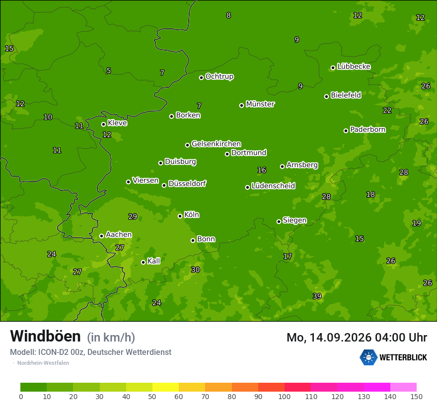 Maximale Windböen