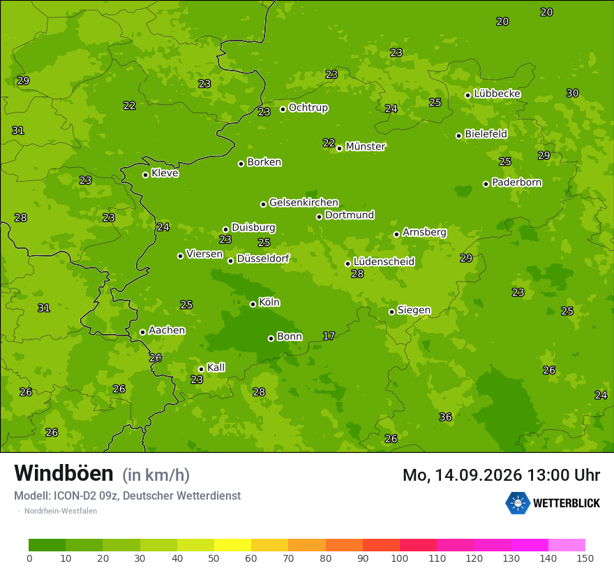 Maximale Windböen