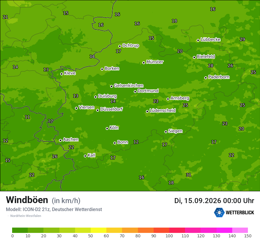 Maximale Windböen