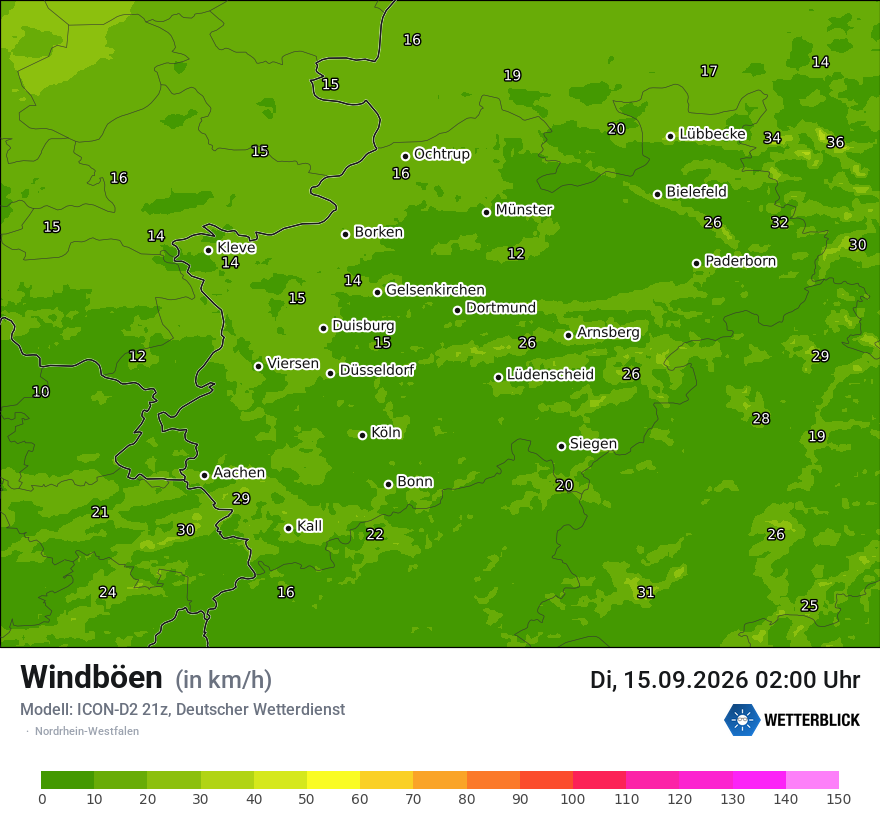 Maximale Windböen