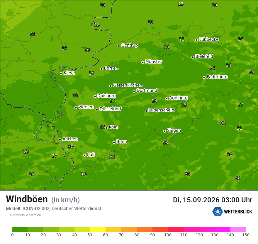 Maximale Windböen
