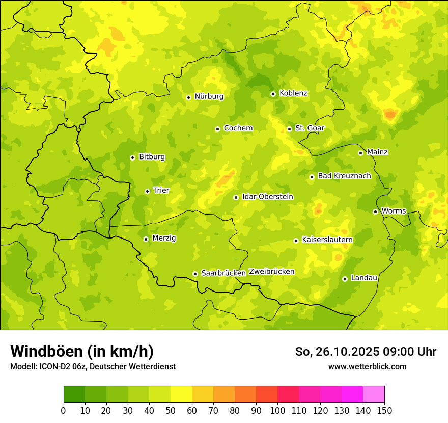 Modellkarten Windgeschwindigkeit Modellkarten Windgeschwindigkeit