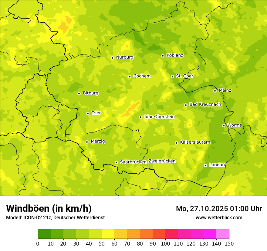 Modellkarten Windgeschwindigkeit Modellkarten Windgeschwindigkeit