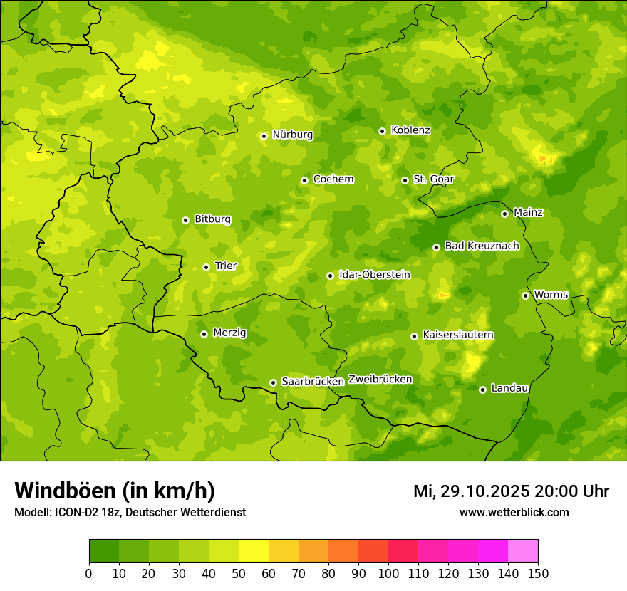 Modellkarten Windgeschwindigkeit Modellkarten Windgeschwindigkeit