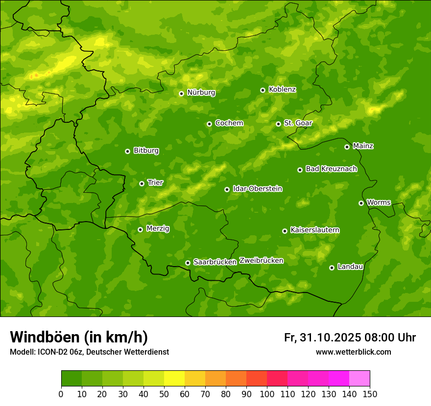Modellkarten Windgeschwindigkeit Modellkarten Windgeschwindigkeit