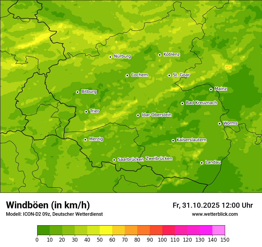 Modellkarten Windgeschwindigkeit Modellkarten Windgeschwindigkeit