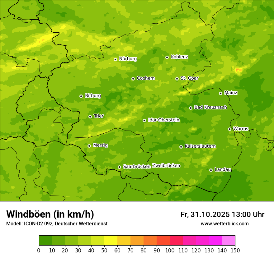 Modellkarten Windgeschwindigkeit Modellkarten Windgeschwindigkeit