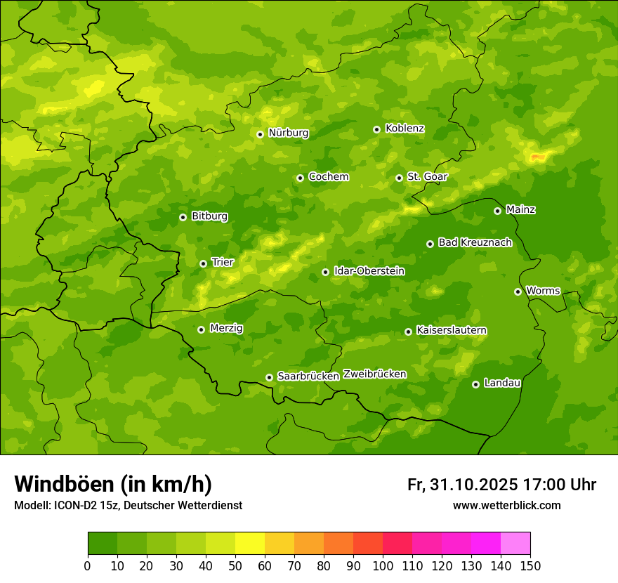 Modellkarten Windgeschwindigkeit Modellkarten Windgeschwindigkeit