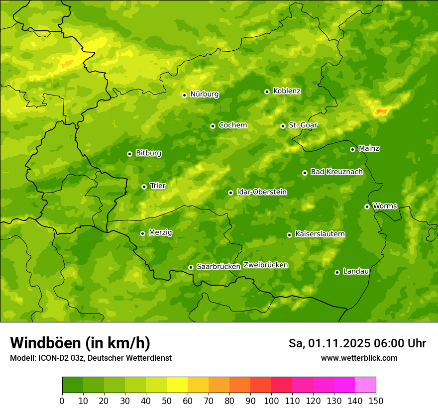 Modellkarten Windgeschwindigkeit Modellkarten Windgeschwindigkeit