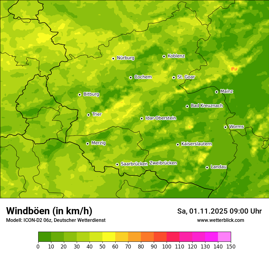 Modellkarten Windgeschwindigkeit Modellkarten Windgeschwindigkeit
