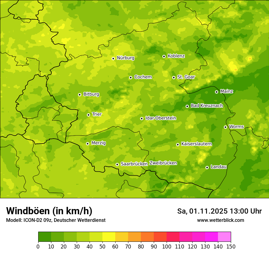 Modellkarten Windgeschwindigkeit Modellkarten Windgeschwindigkeit