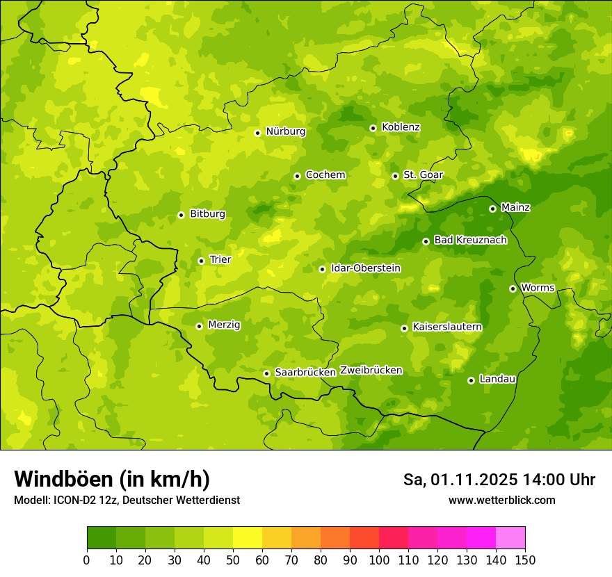 Modellkarten Windgeschwindigkeit Modellkarten Windgeschwindigkeit
