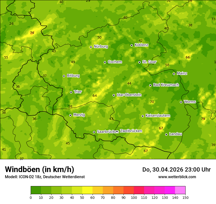 Maximale Windböen