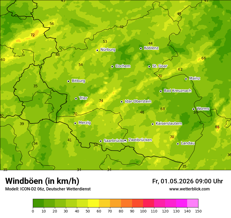 Maximale Windböen
