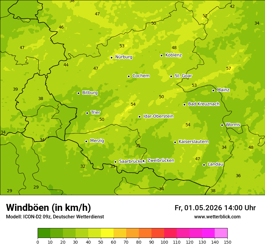Maximale Windböen