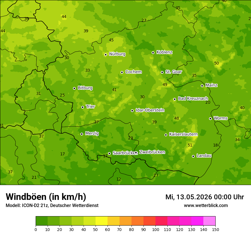 Maximale Windböen