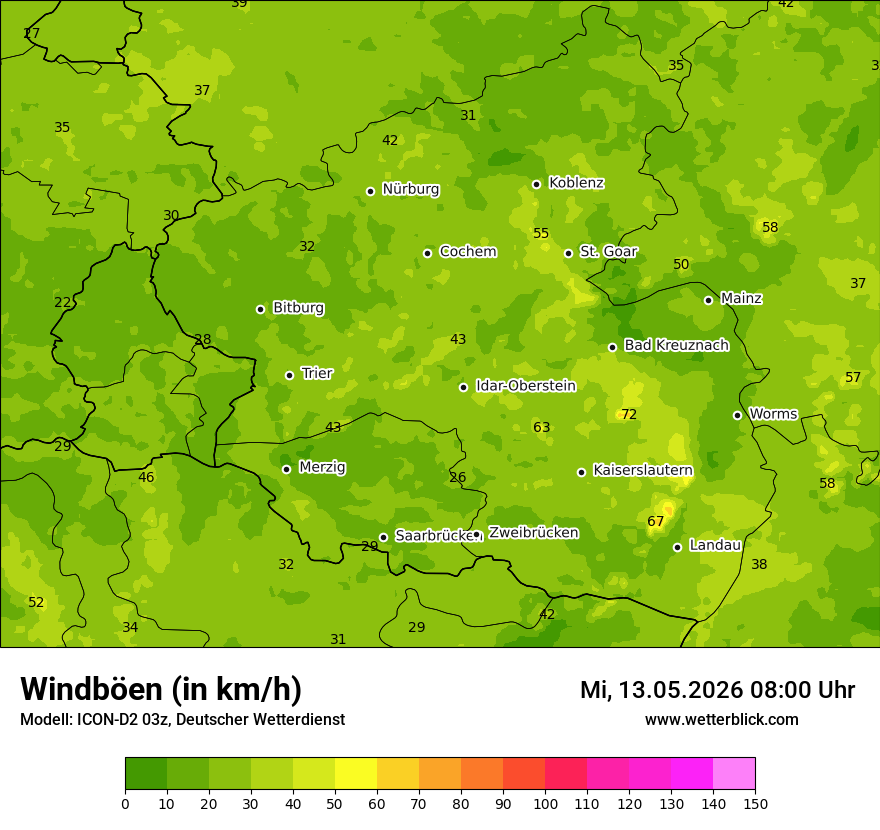 Maximale Windböen