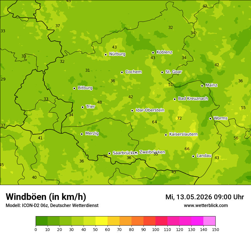 Maximale Windböen