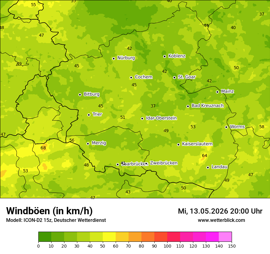 Maximale Windböen
