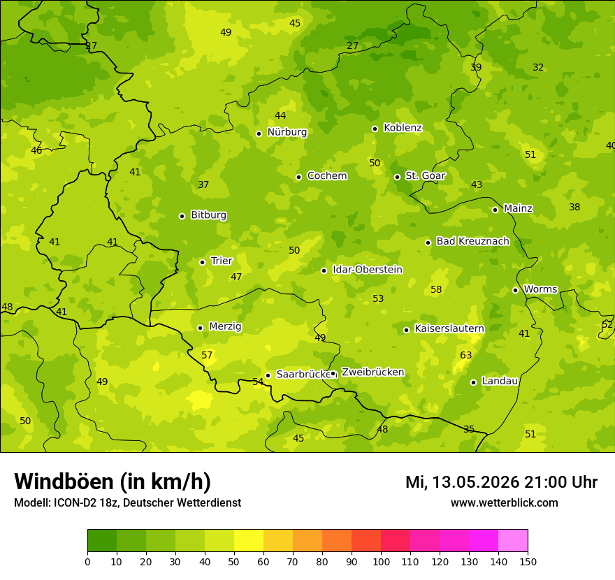 Maximale Windböen