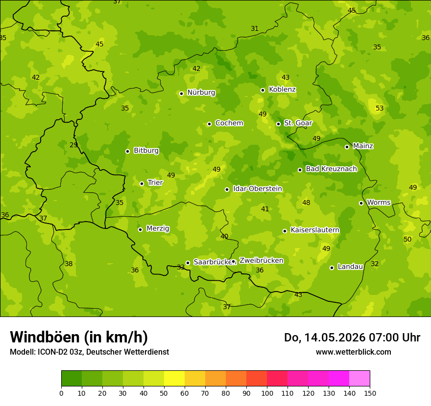 Maximale Windböen