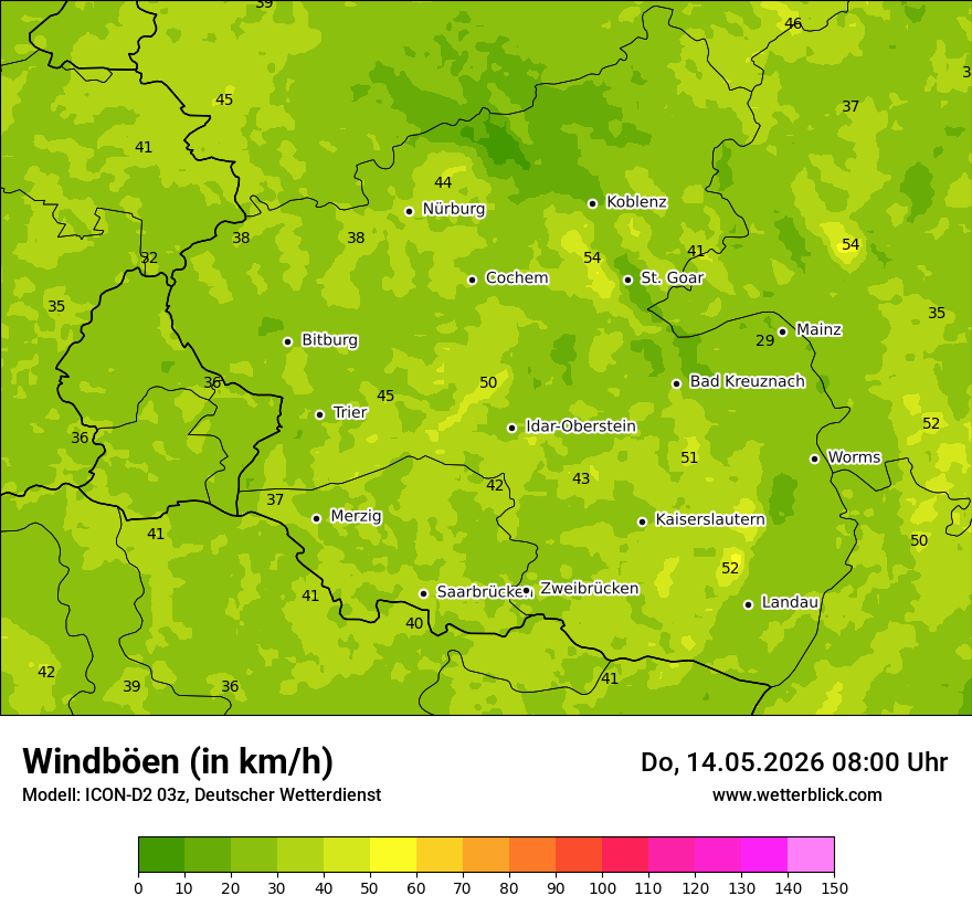 Maximale Windböen