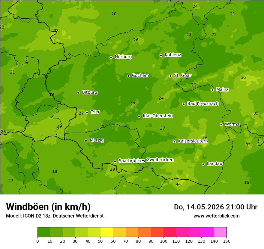 Maximale Windböen