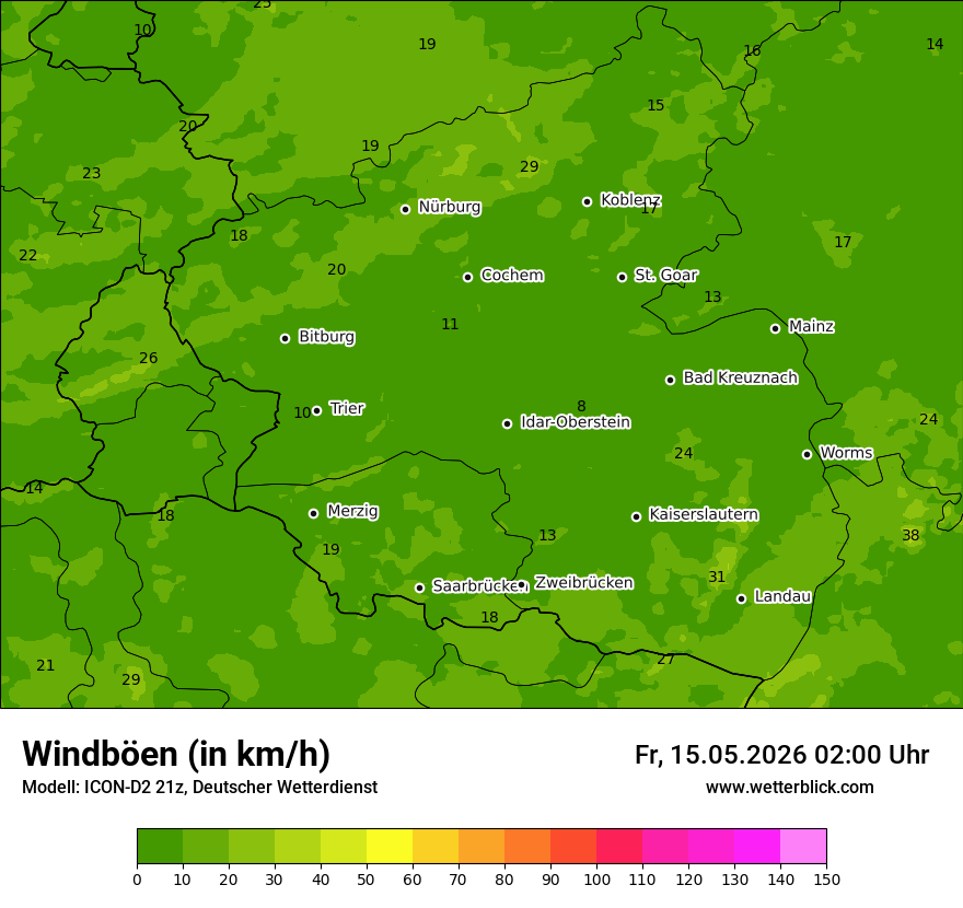 Maximale Windböen