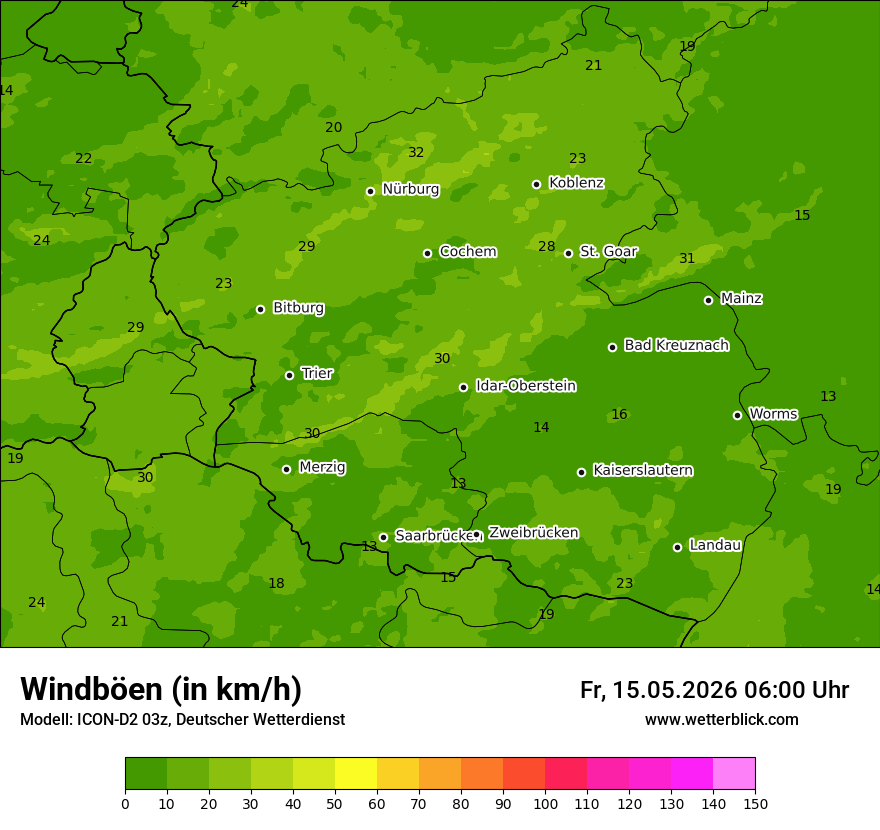 Maximale Windböen