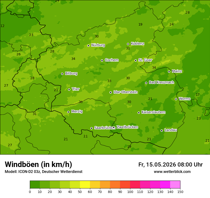 Maximale Windböen