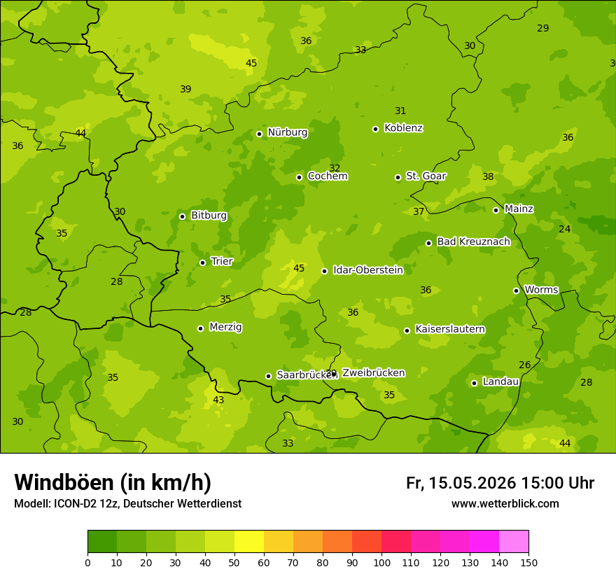 Maximale Windböen