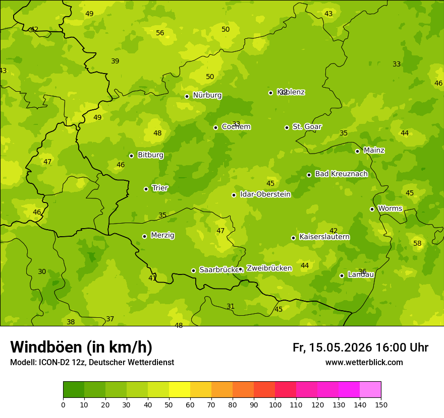 Maximale Windböen