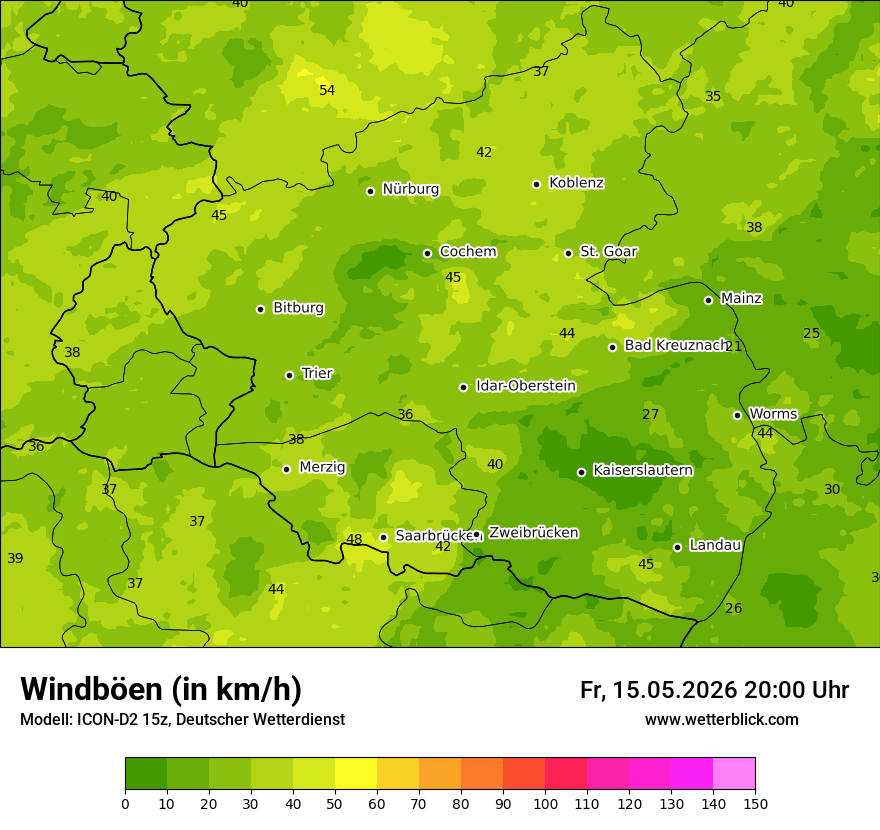 Maximale Windböen