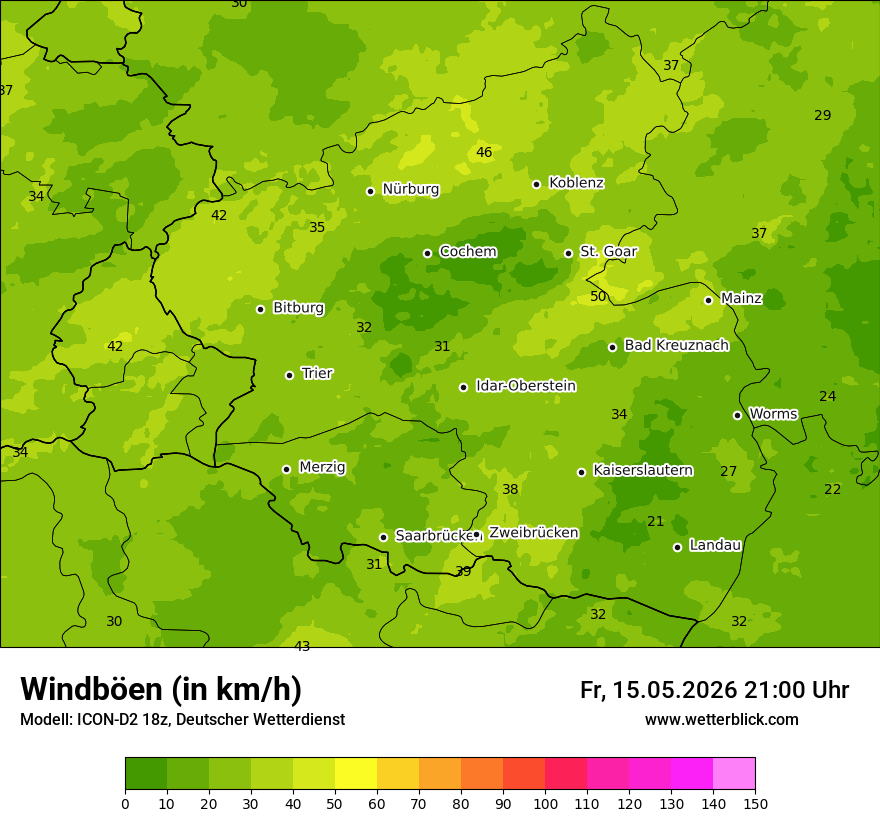Maximale Windböen