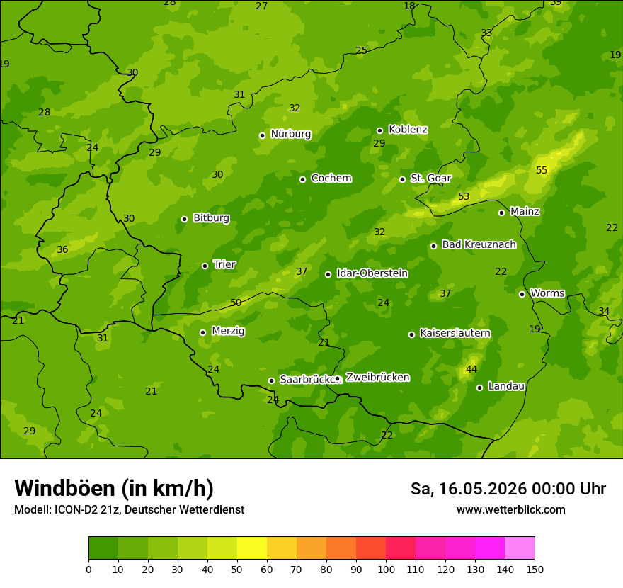 Maximale Windböen