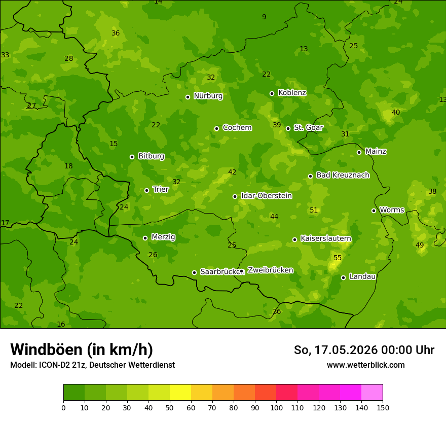 Maximale Windböen