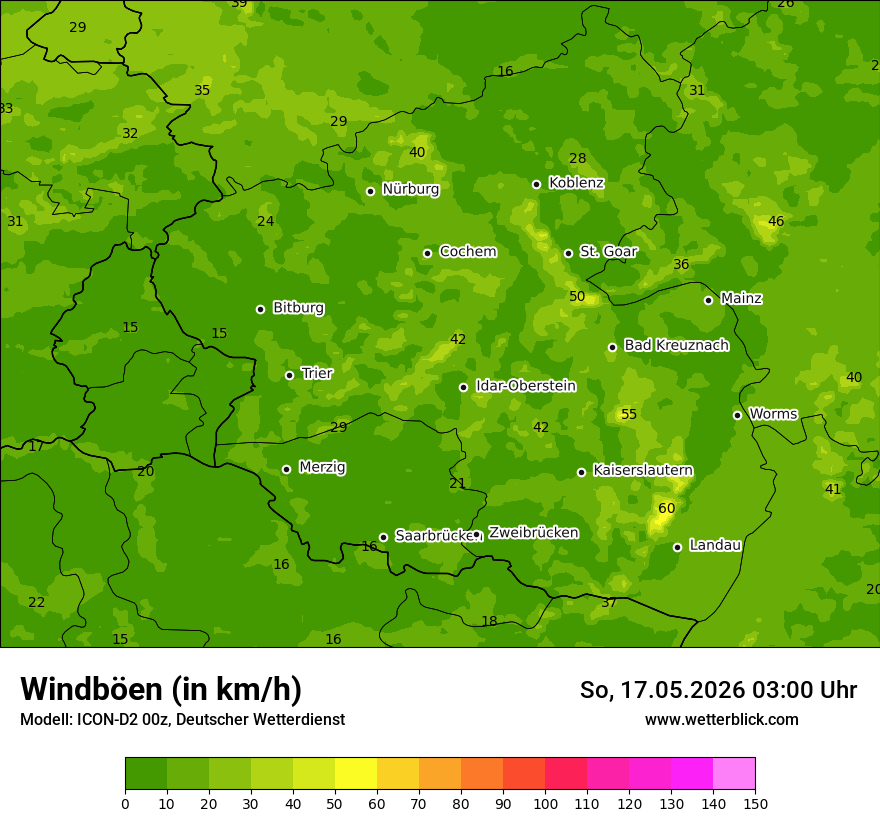 Maximale Windböen
