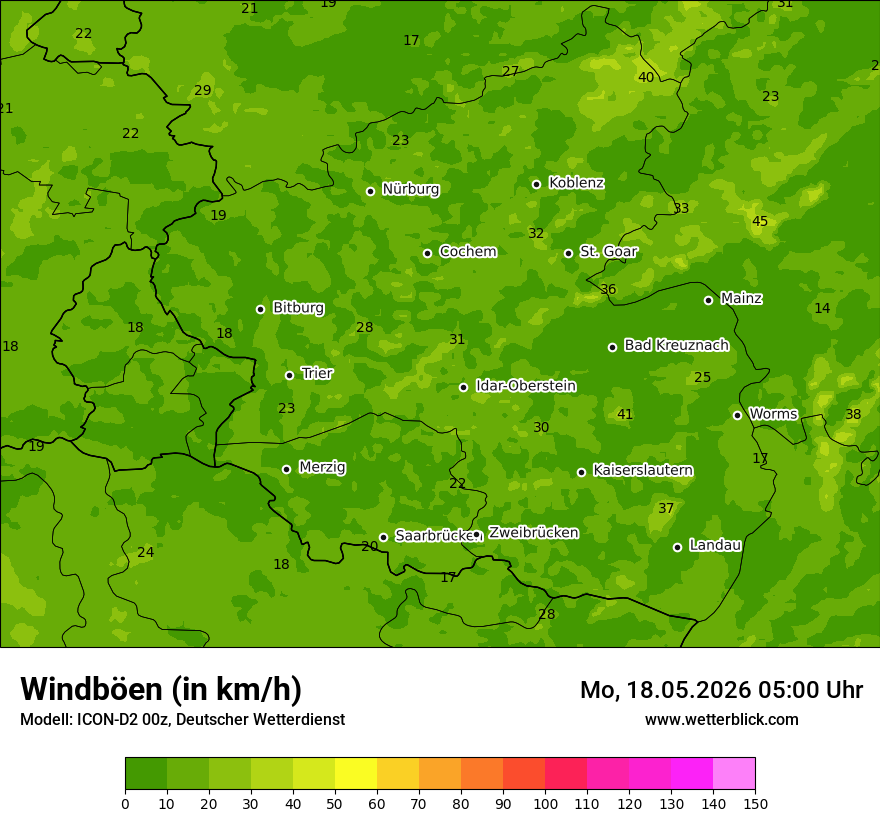 Maximale Windböen