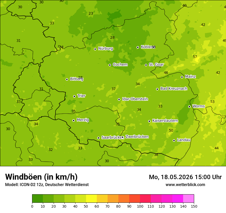 Maximale Windböen