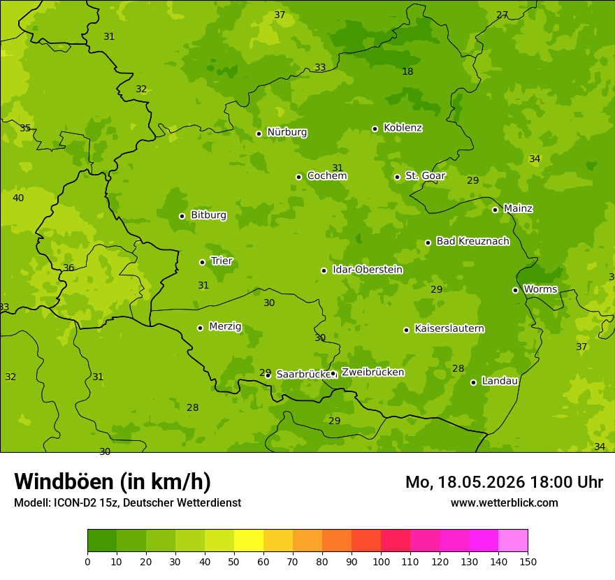 Maximale Windböen