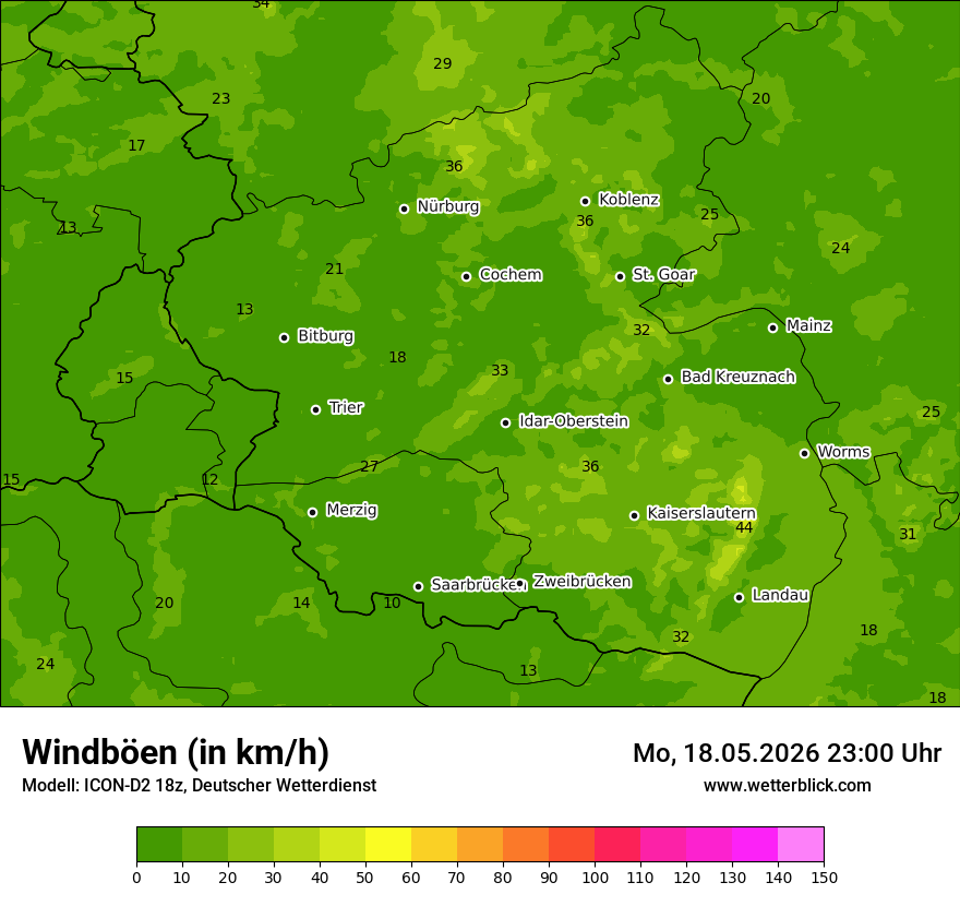 Maximale Windböen
