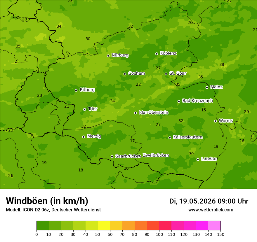 Maximale Windböen